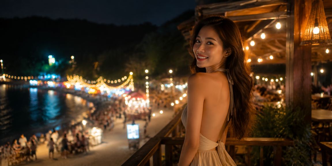 Người dùng tại chợ đêm Đà Lạt theo dõi giải esports và kiểm tra cấp VIP trên điện thoại